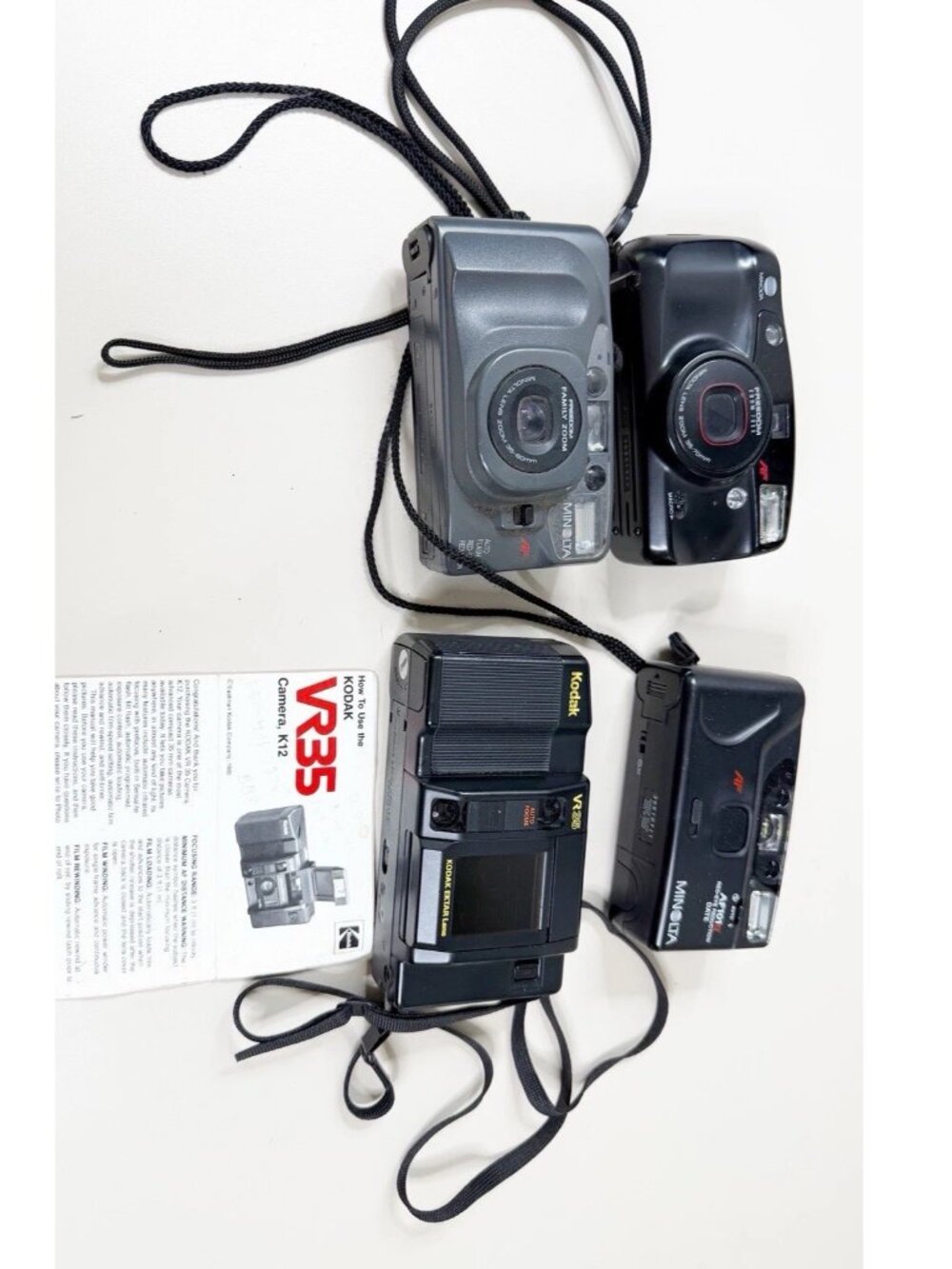 VTG Untested Minolta & Kodak Camera (Lot Of 4) -Parts Only